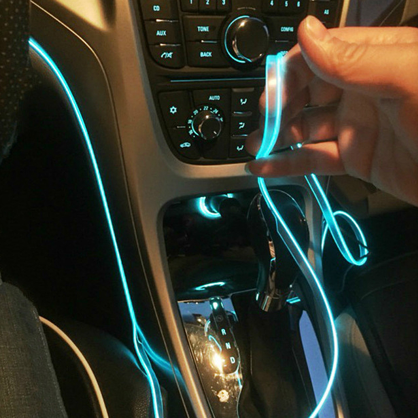 Svítící elektrický kabel - drát, 2m, barva zelená 12V