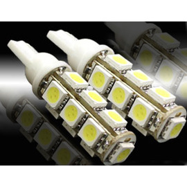 Bílá parkovací žárovka T10 - 13 x LED SMD - bezpaticové, 1ks