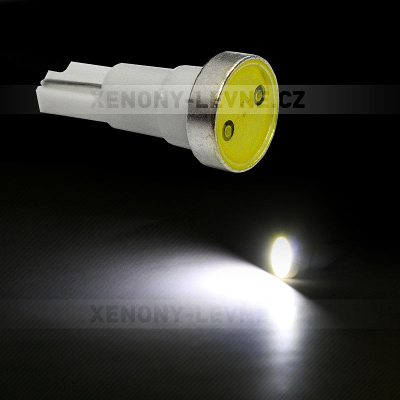 Osvětlení přístrojové desky POWER LED bílá, T5/12V/1,2W, sada 2ks