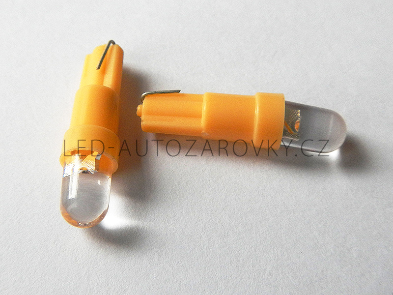 Osvětlení přístrojové desky LED žlutá, T5/12V/1,2W, sada 2ks