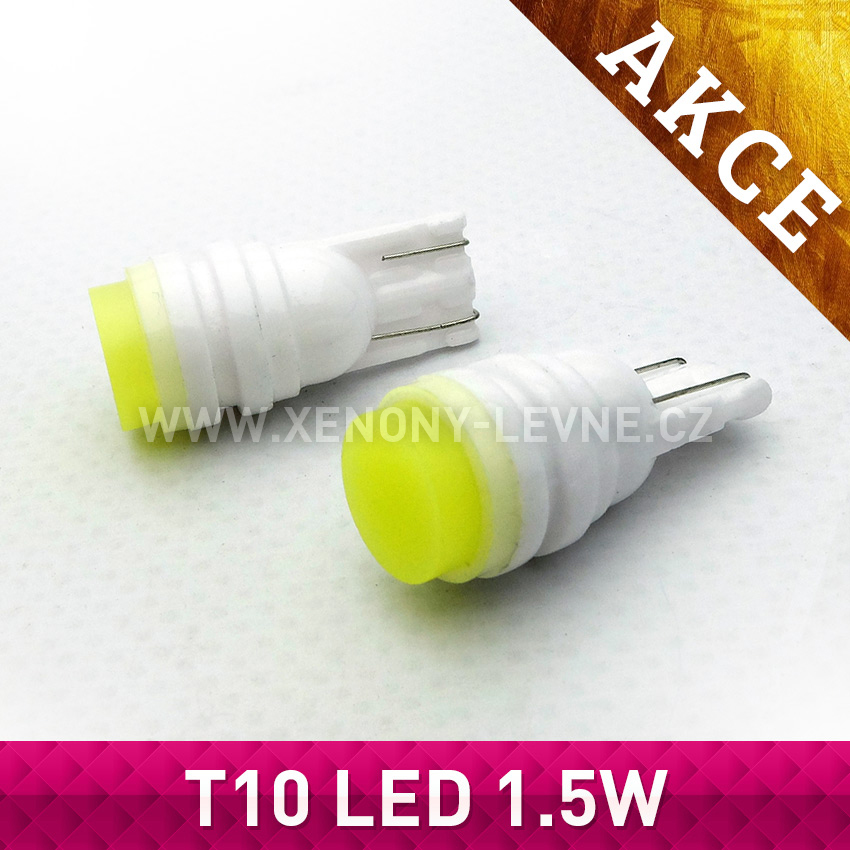 LED žárovka T10 1.5W COB W5W - 2kusy