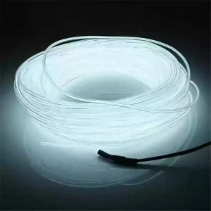 Svítící elektrický kabel - drát, 3m, barva bílá 12V