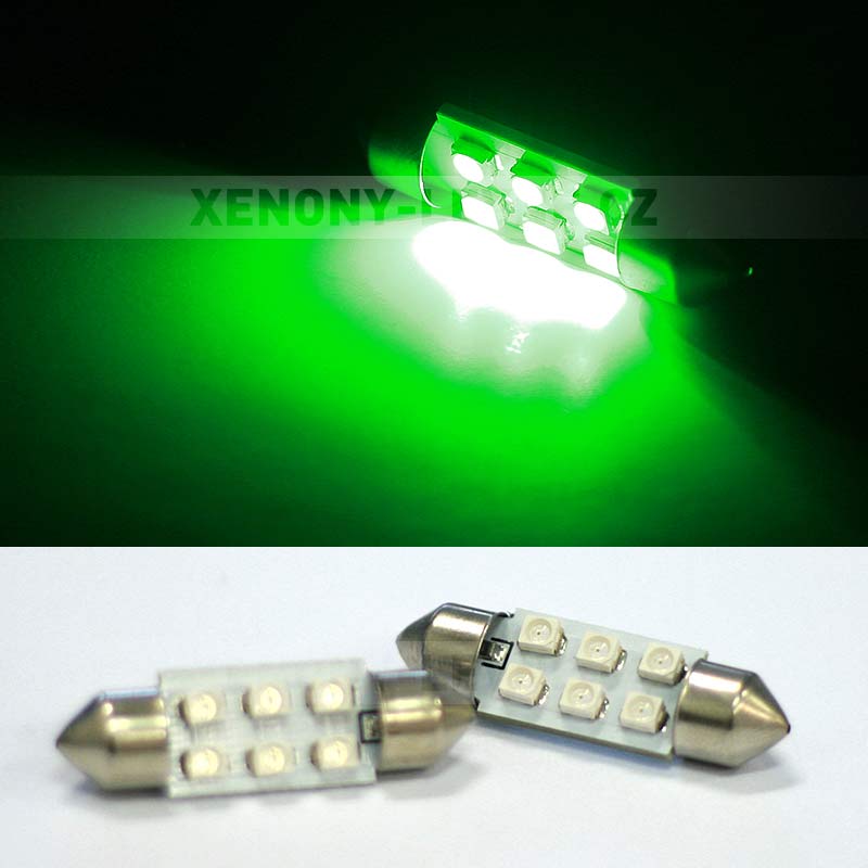 Sufitka zelená - Super 6xSMD LED, 39mm