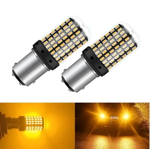 Oranžová LED žárovka BA15D, 5W CANBUS, 144 SMD, 1ks