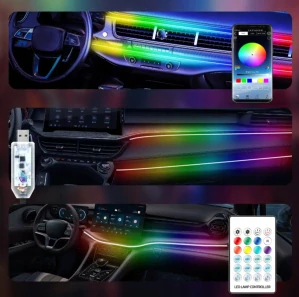 Ambientní RGB LED osvětlení, iOS a Android s Bluetooth, 110cm, 5V