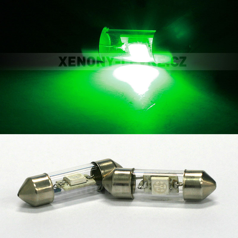 Sufitka zelená - Super Light, 1x SMD LED, 31mm 