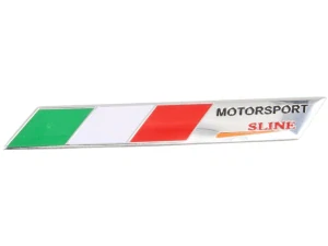 Samolepka 3D Motorsport SLINE Itálie, barva stříbrná/italy - vhodná na auto, motorku, na nábytek, na sešit