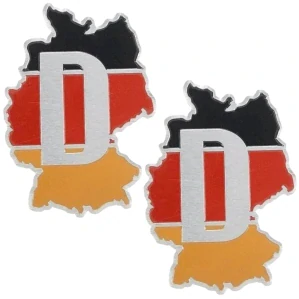 2x Samolepka 3D chrom barva - Německo