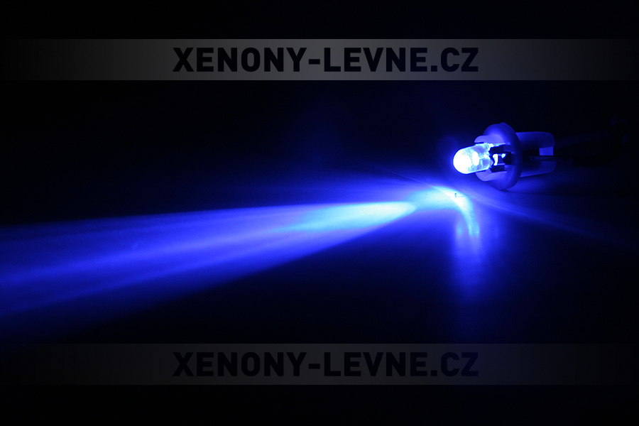 Sada LED žárovek do palubní desky, modrá barva, patice B8,5D