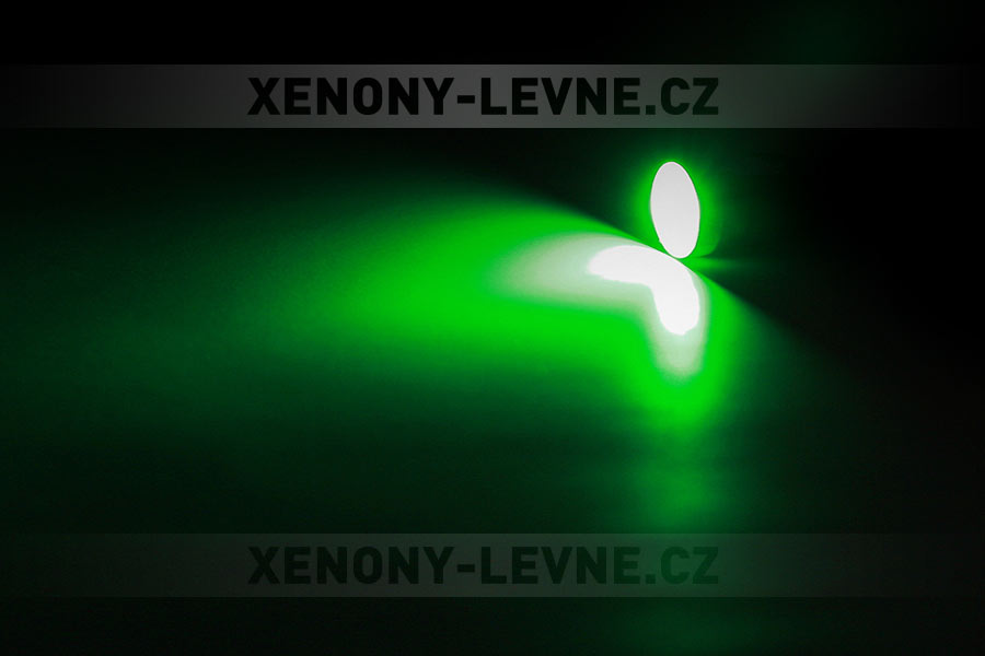 Osvětlení přístrojové desky POWER LED zelená, T5/12V/1,2W, sada 2ks