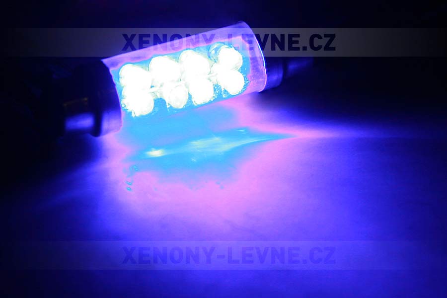 Sufitka modrá, 8 LED, 39mm, 1ks