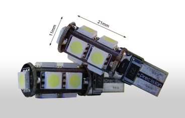 CAN-BUS bílá parkovací žárovka T10 (W5W) - 9xSMD, 1ks