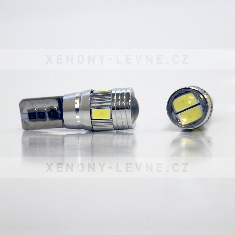 CAN-BUS parkovací světlo, T10 (W5W), 6xSMD, bílé 1ks