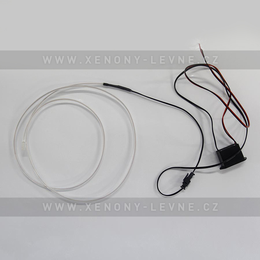 Svítící elektrický drát - kabel, 2m, barva bílá 12V