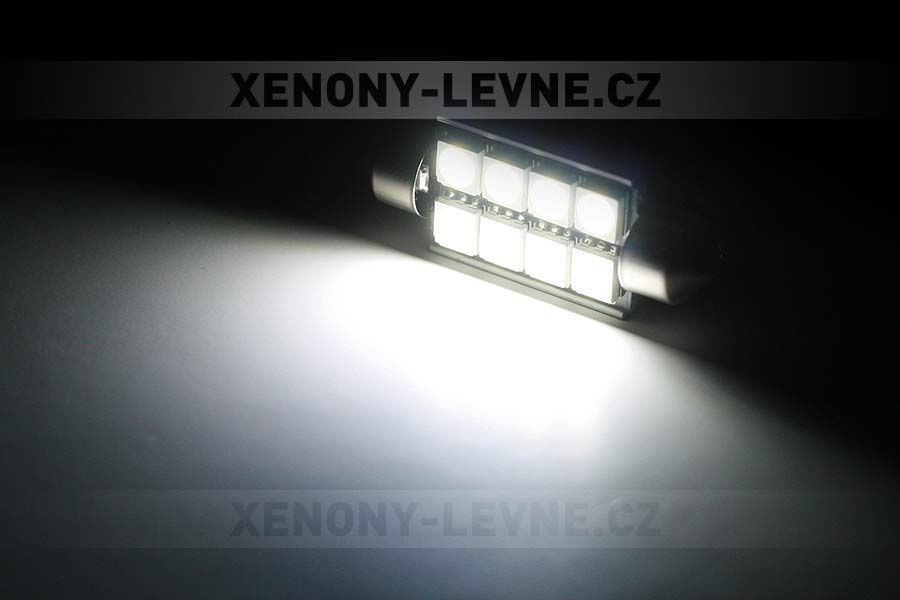 CAN-BUS sufitka bílá - Super Light, 8 SMD LED, 41mm, 1ks