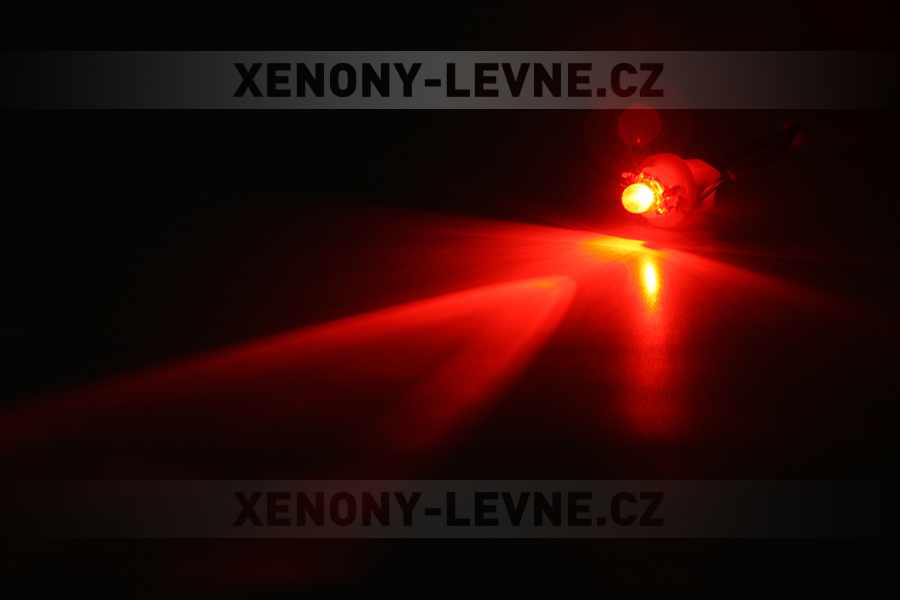 Sada LED žárovek do palubní desky, červená barva, patice B8,5D