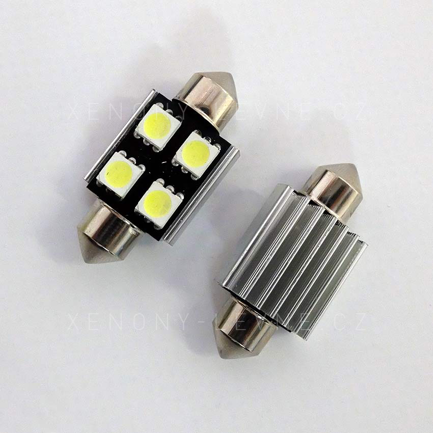 CAN-BUS sufitka bílá - Super Light, 4  SMD LED, 36mm, 1ks
