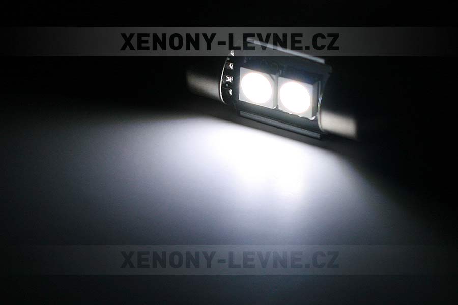 CAN-BUS sufitka bílá - Super Light, 2 SMD LED, 31mm, 1ks