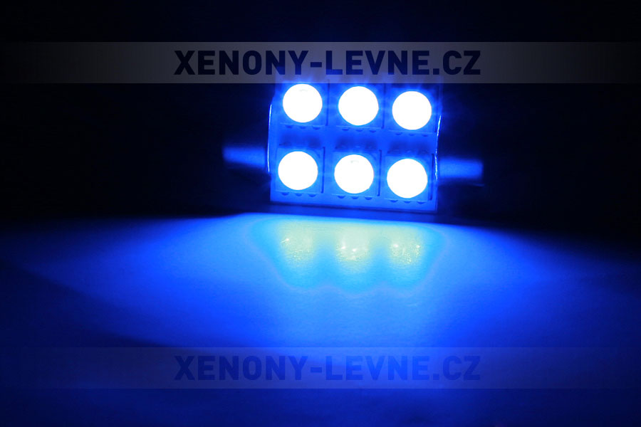 Sufitka modrá - Super Light, 6 SMD LED, 36mm