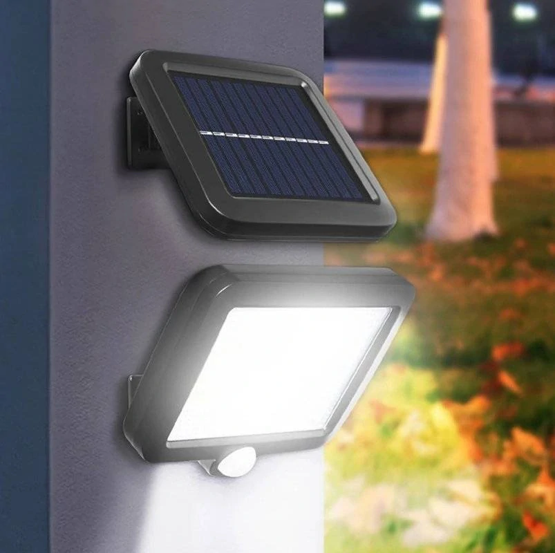 Sada 3ks LED solární světlo - reflektor 120 COB LED s modulárním solárním panelem, pohybový a soumrakový senzor, s dálkovým ovládáním