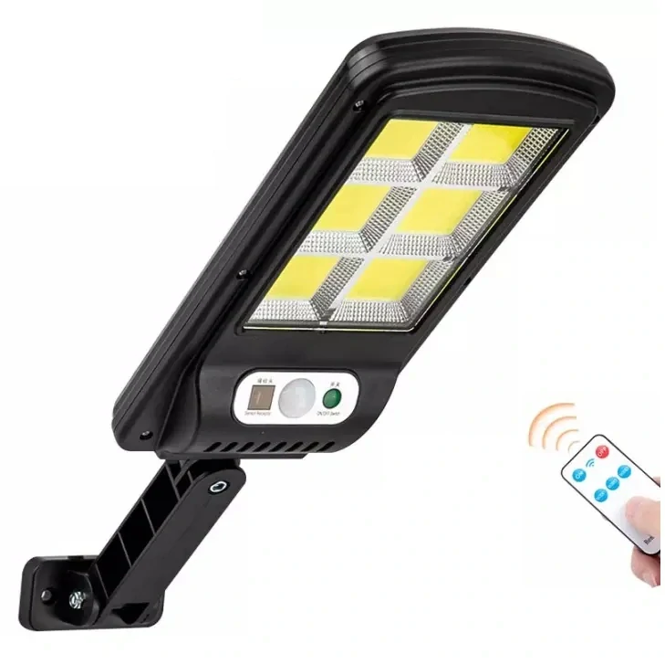 Sada 10ks solární světlo s čidlem pohybu, 120 COB LED, solární venkovní lampa