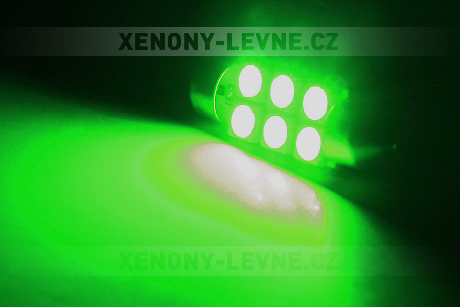 Sufitka zelená - Super 6xSMD LED SINGLE, 39mm