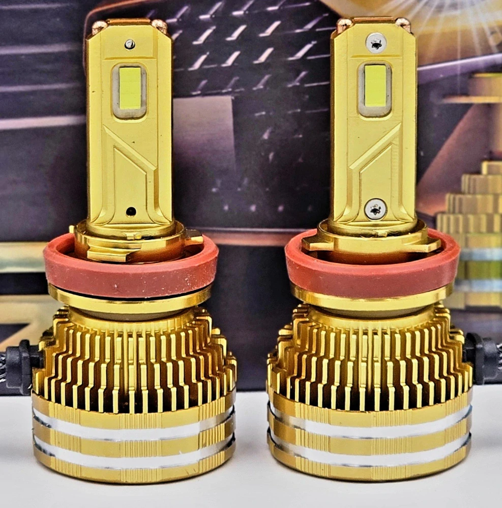 LED autožárovky H11 A9 COB canbus 40000lm 2x200W 6000K, sada 2ks