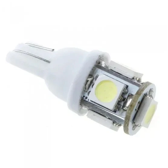 LED T10 - 5 x LED SMD BÍLÉ - bezpaticové, 1ks