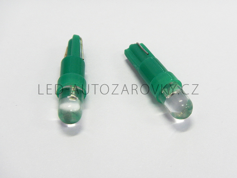 Osvětlení přístrojové desky LED zelená, T5/12V/1,2W, sada 2ks
