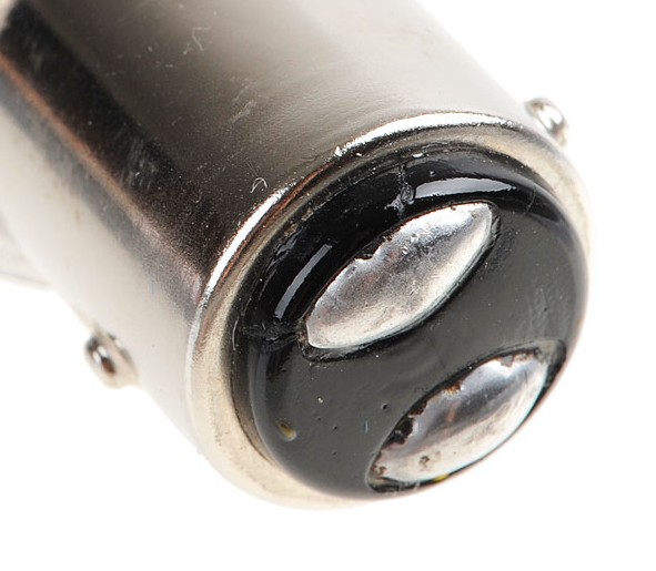 Oranžová LED SMD žárovka patice BA15D, dvoupólová, 18ks supersvítivých SMD diod