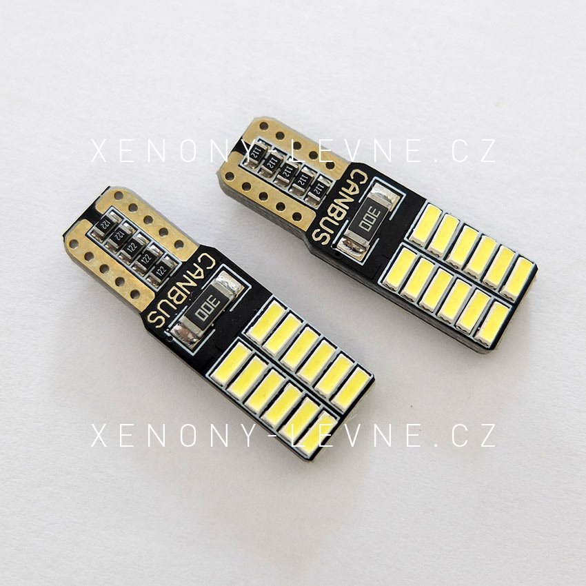 CAN-BUS parkovací světlo, T10 (W5W), 24xSMD, bílé 1ks