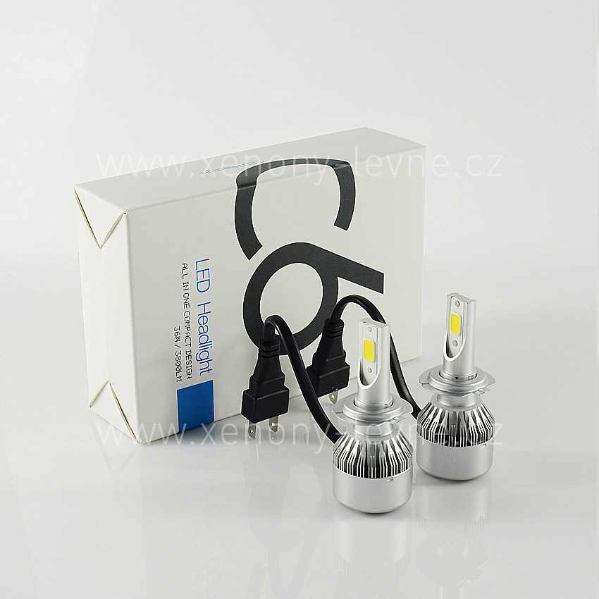 VÝPRODEJ - C6 LED HEADLIGHT H7 6000K 36W/3800LM 12V