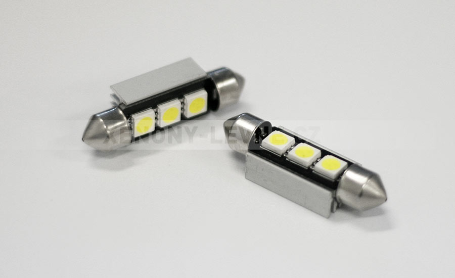 CAN-BUS sufitka bílá - Super Light, 3 SMD LED, 36mm, 1ks
