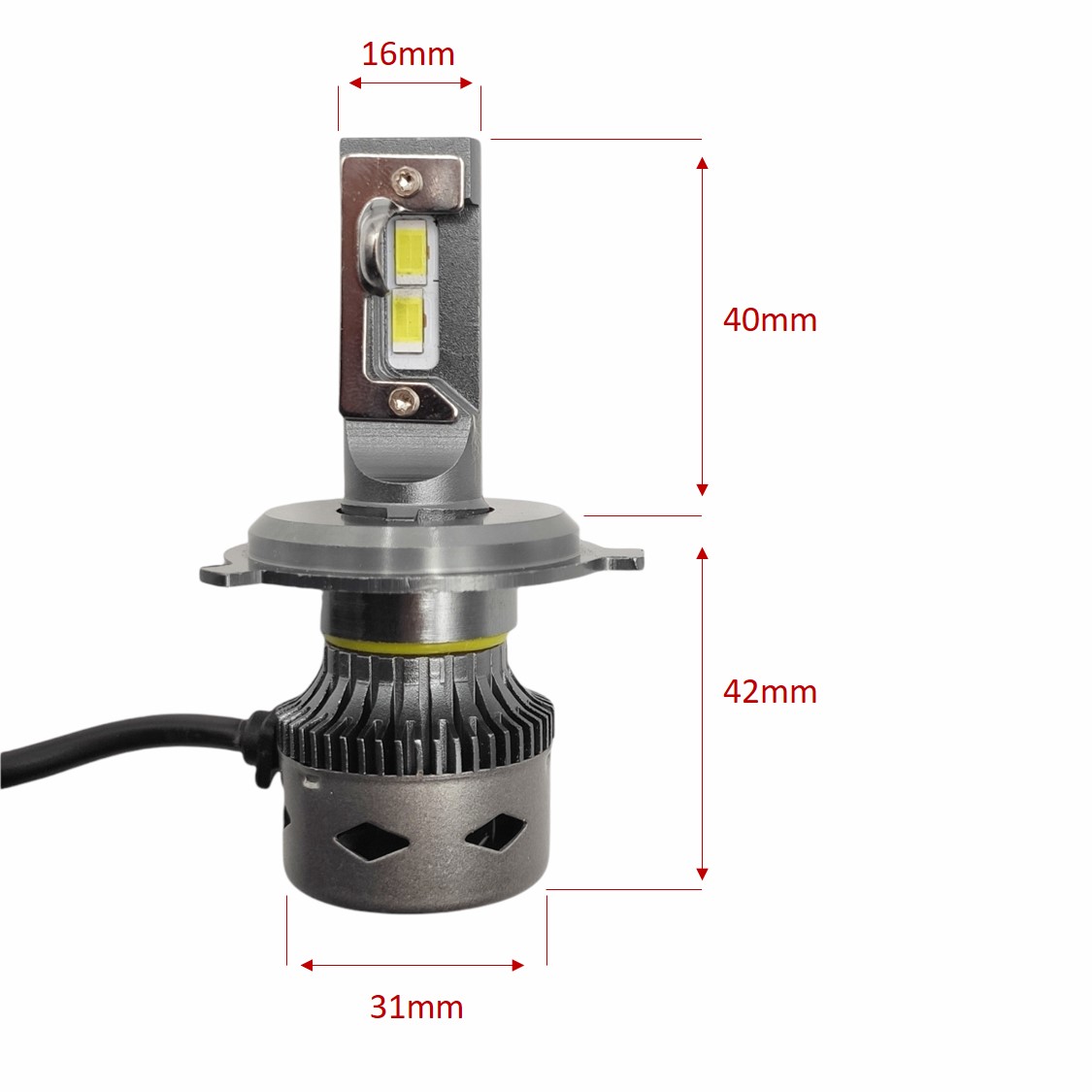 LED autožárovka H4 6000K 15000lm 2x100W cree canbus, sada 2ks