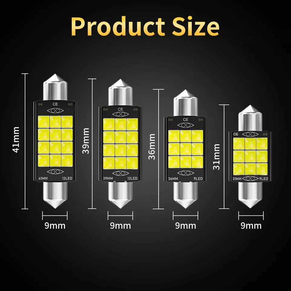 CAN-BUS sufitka bílá, 9 SMD LED, 36mm, 1ks