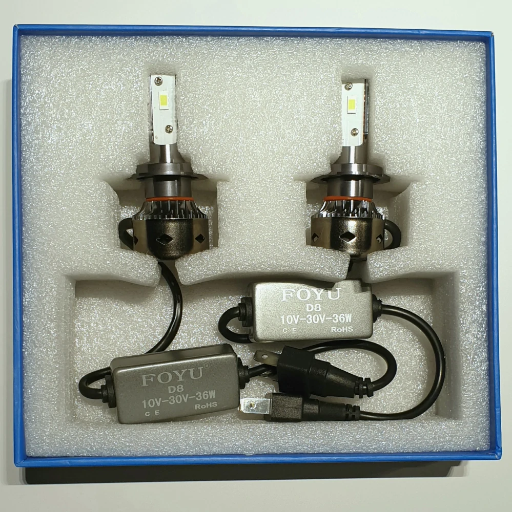 LED D8 autožárovka H4 4800LM 2x42w cree canbus 6000k - sada 2ks