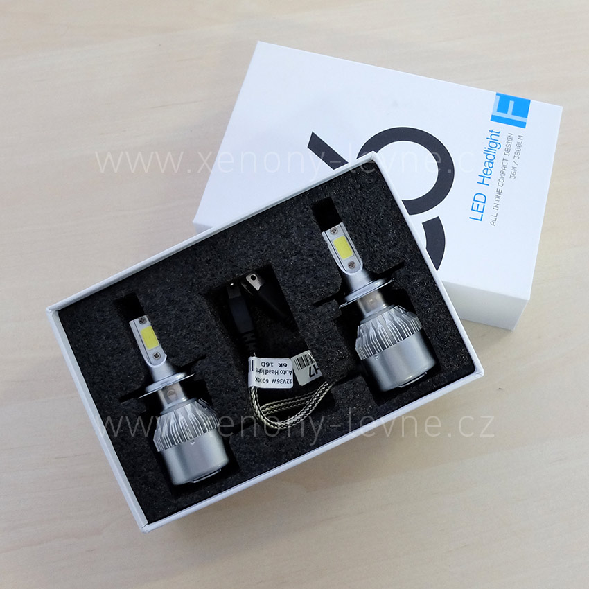 VÝPRODEJ - C6 LED HEADLIGHT H7 6000K 36W/3800LM 12V