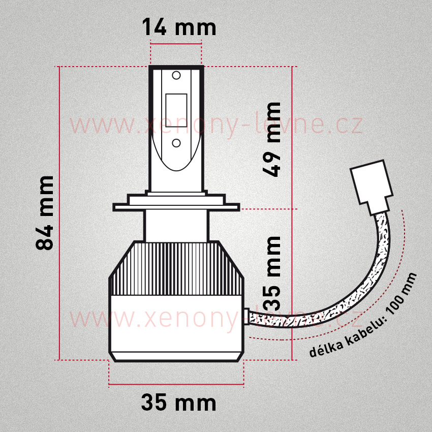 AKCE - C6 LED HEADLIGHT H8 6000K 36W/3800LM 12V