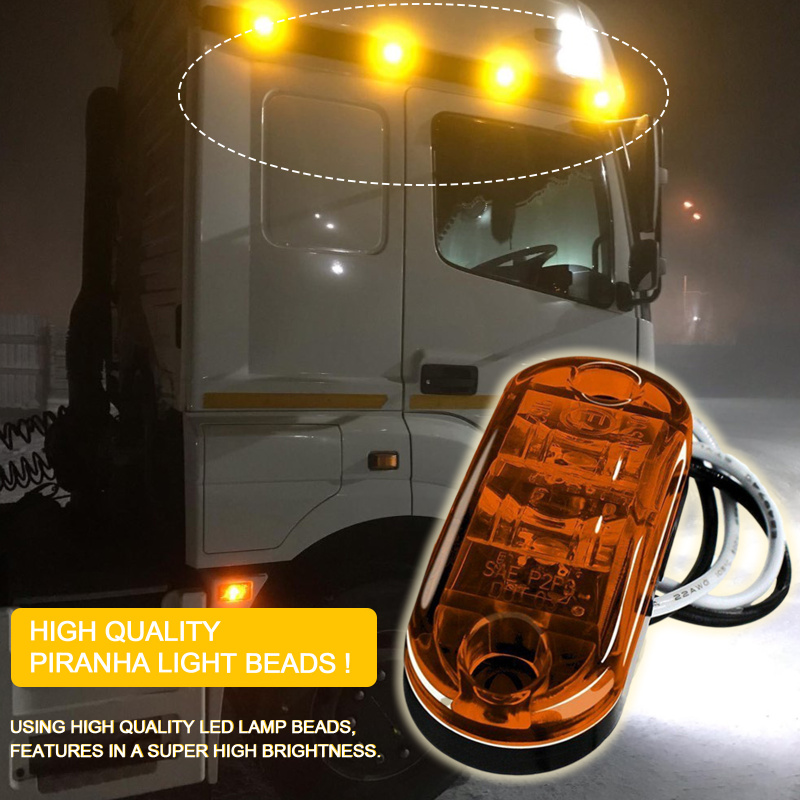 2x LED poziční obrysové světlo 12/24V 2SMD, červené