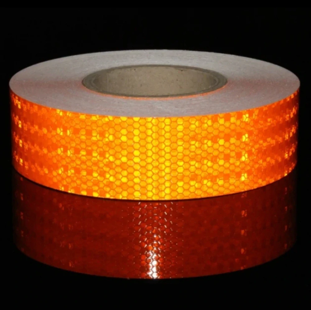 Reflexní samolepící páska 25m, tmavě oranžová