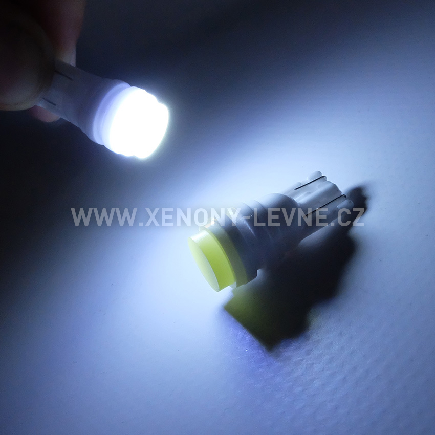 LED žárovka T10 1.5W COB W5W - 2kusy