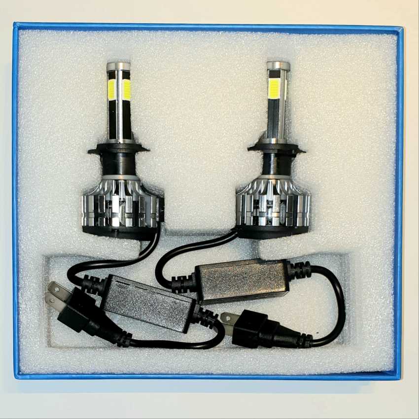 LED D6 autožárovka H4 360° 4200LM 2x32w 4xLED 6000K - sada 2ks