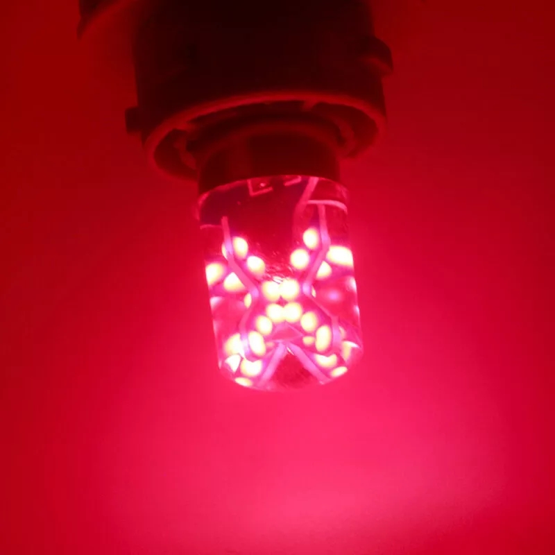 Červená LED žárovka BA15D, 48 LED COB, 1ks