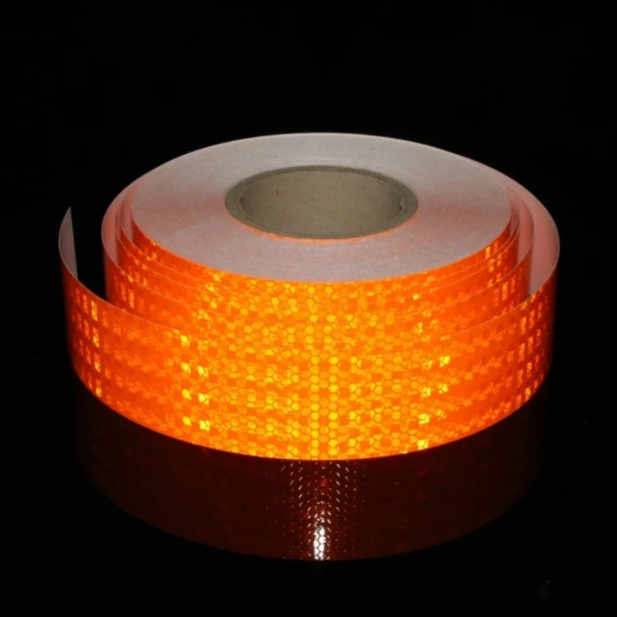Reflexní samolepící páska 25m, tmavě oranžová