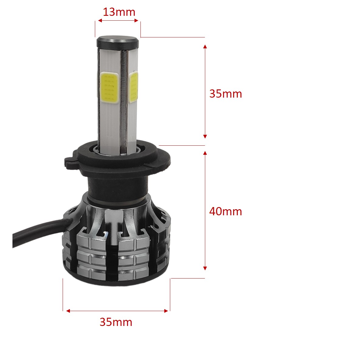 LED K4S autožárovka H7 6000K 15000lm 2x50W, sada 2ks