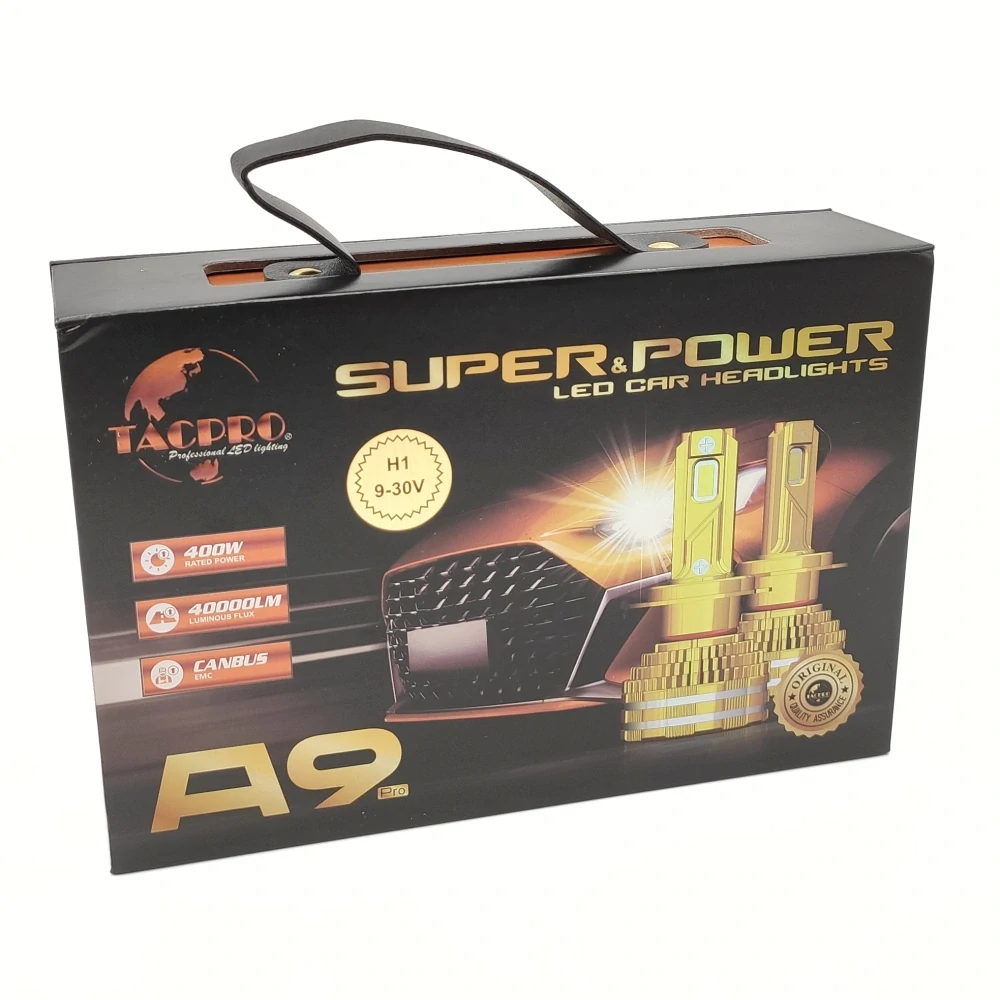 LED autožárovky H1 A9 COB canbus 40000lm 2x200W 6000K, sada 2ks