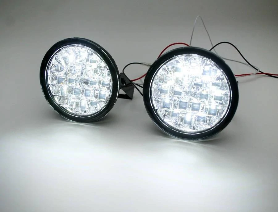 LED světla pro denní svícení 12/24V kulatá ø 90mm s homologací