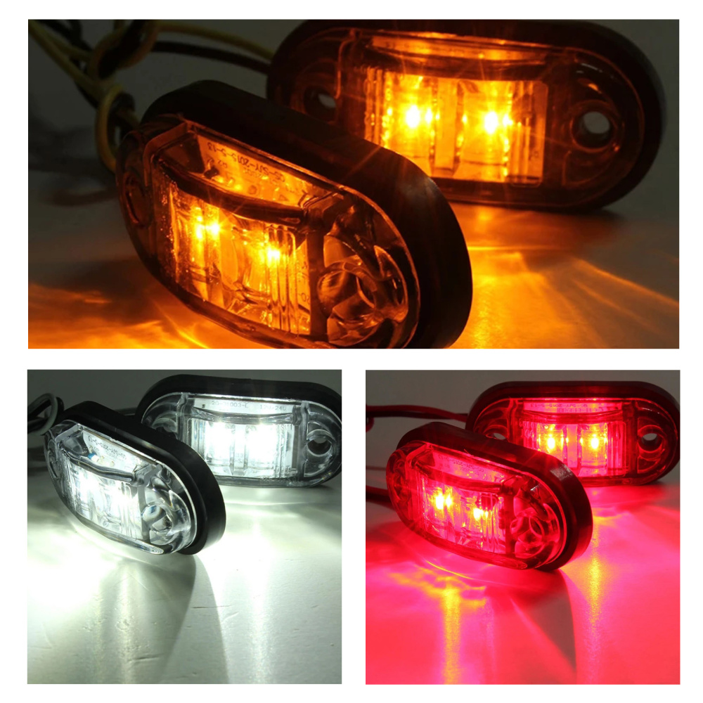 2x LED poziční obrysové světlo 12/24V 2SMD, oranžové