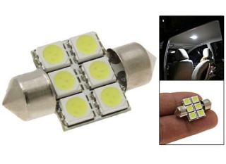 Sufitka bílá - Super Light, 6 SMD LED, 31mm